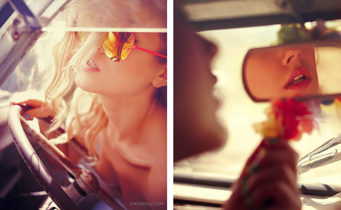 Simon Bolz avec Raphaella en 2cv, dodoche mythique