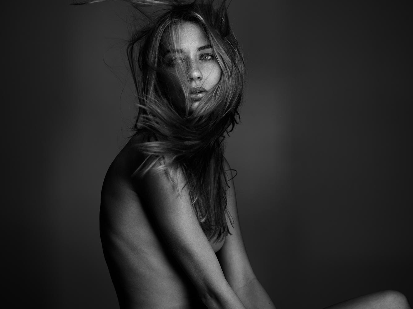 Rhiannon par Peter Coulson - Portrait noir et blanc