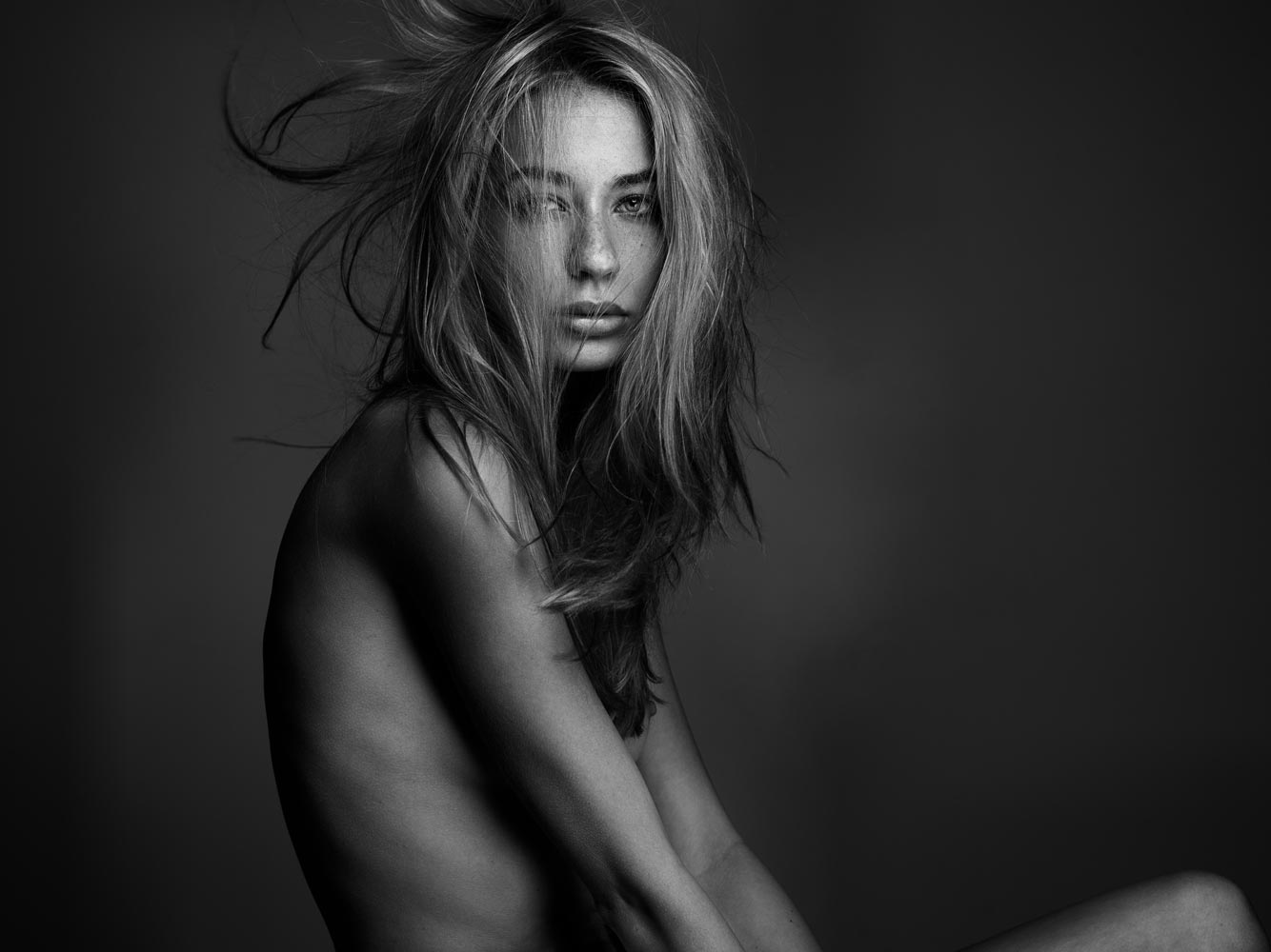 Rhiannon par Peter Coulson - Portrait noir et blanc